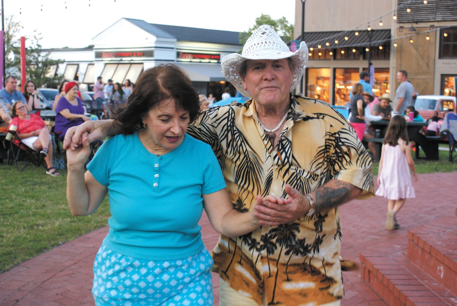 JUST KEEP DANCING: Dancing all night were J.D. Mystery and Doreen. They danced around the Garden City Gazebo throughout the entire concert.